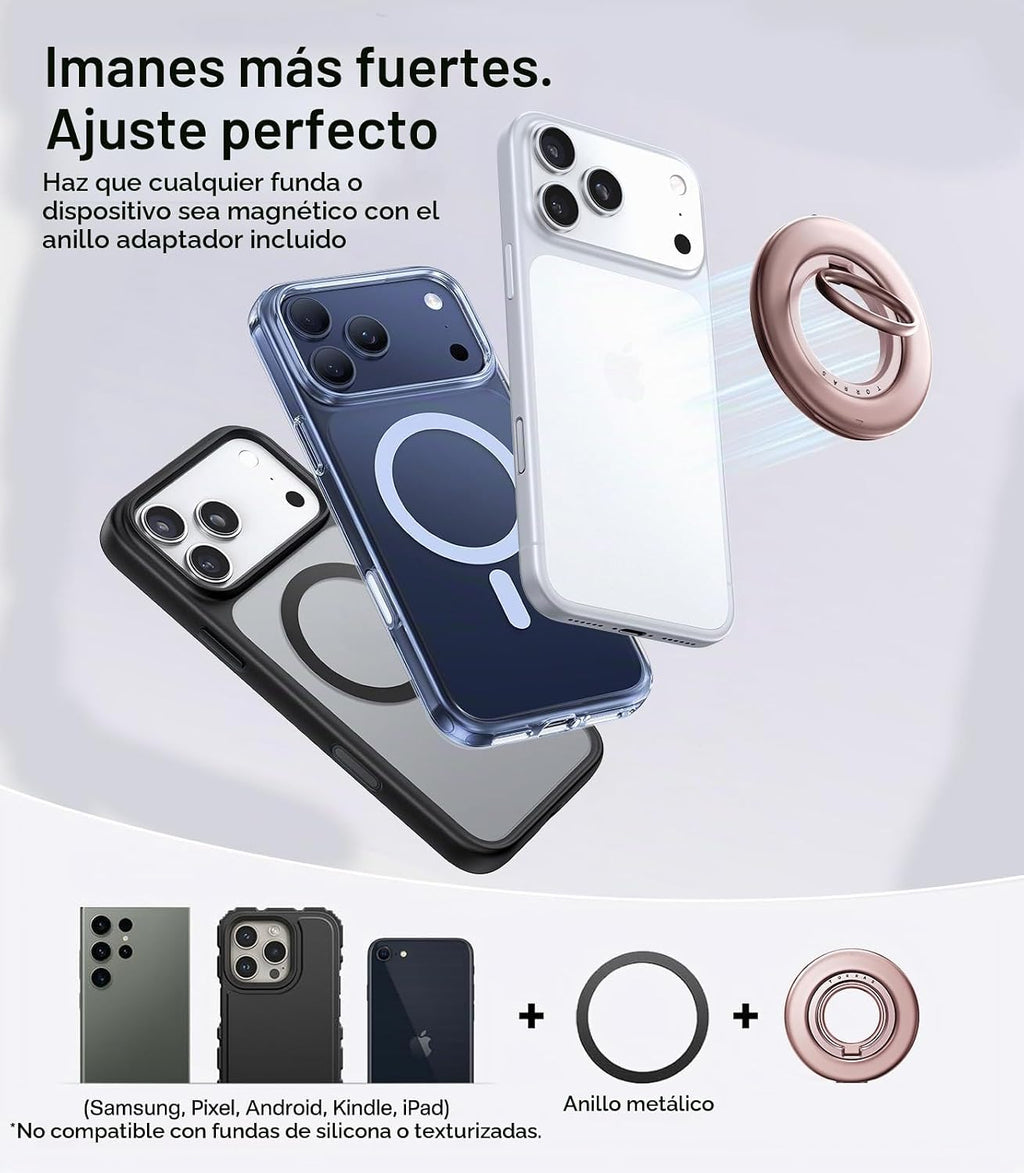 TORRAS Soporte magnético para teléfono 2025, diseño de rosa polvoriento