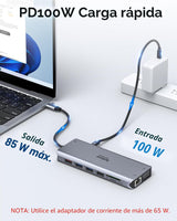 Estación de acoplamiento Selore USB C de monitor dual, estación de...
