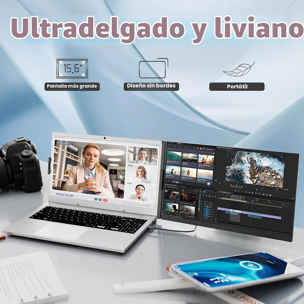 KEFEYA Extensor de pantalla para laptop, monitor portátil FHD 1080P...