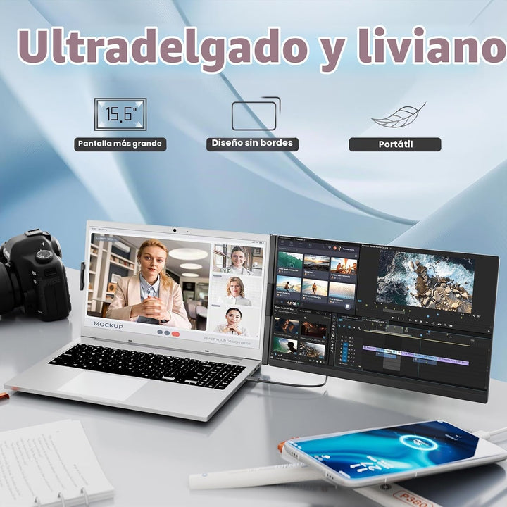KEFEYA Extensor de pantalla para laptop, monitor portátil FHD 1080P...
