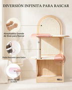 Árbol para Gatos de 47", Torre Moderna para Gatos Grandes, Respaldo de Sisal