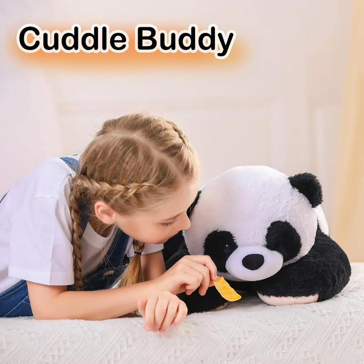 Wepop Animales de peluche con peso de 5 libras, felpa de panda gran...