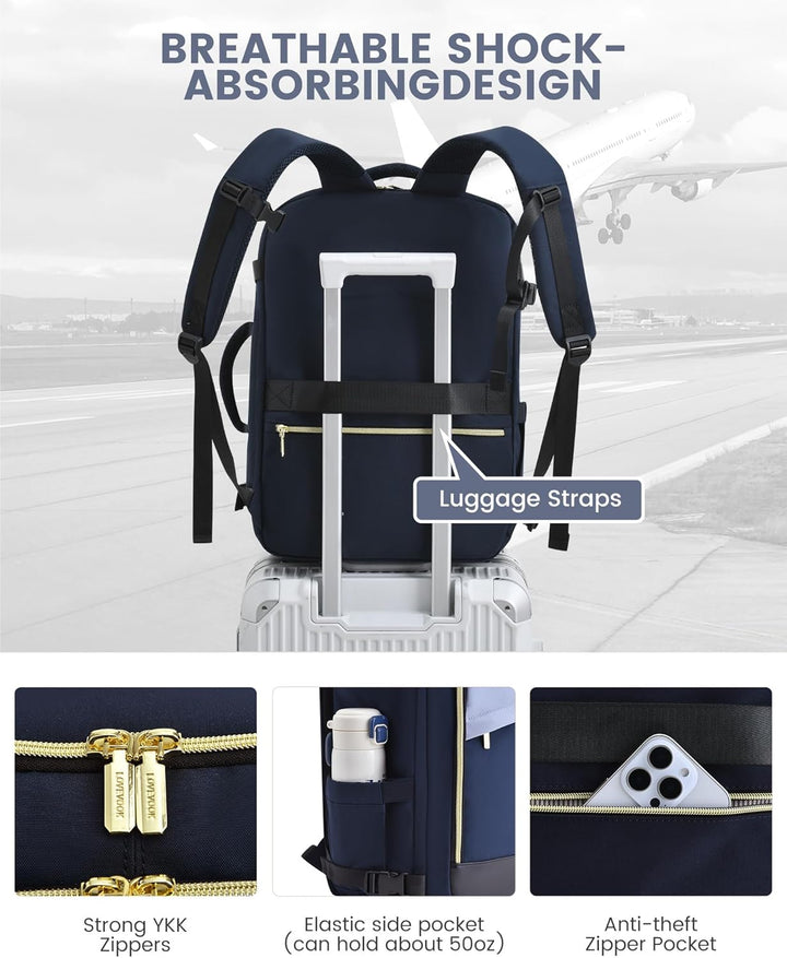 LOVEVOOK: Mochila de viaje para mujer, mochila de 40L para llevar e...