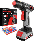 EZARC Pistola de pegamento caliente inalámbrica de 12 V, calentamiento
