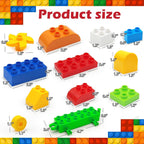CONVENTEJOY Juego de 90 bloques de construcción clásicos para niños pequeños de 3 a 6 años, juguete educativo de tren de ladrillos de construcción grandes, juguetes STEM compatibles con las principales marcas, regalo para niños