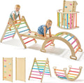 Tiny Land Pikler - Juego de triángulos plegables 7 en 1, juego de juguetes de escalada triangulares Pikler para niños, parque infantil interior de bebé, gimnasio de selva, juego de escalada Montessori