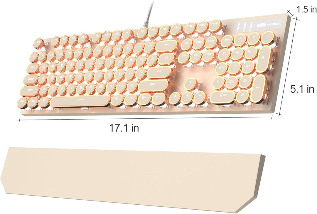 MageGee - Teclado mecánico tipo máquina de escribir para juegos ret...