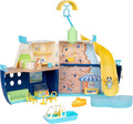 Bluey Juego de crucero con tobogán, más de 15 accesorios, 2 figuras