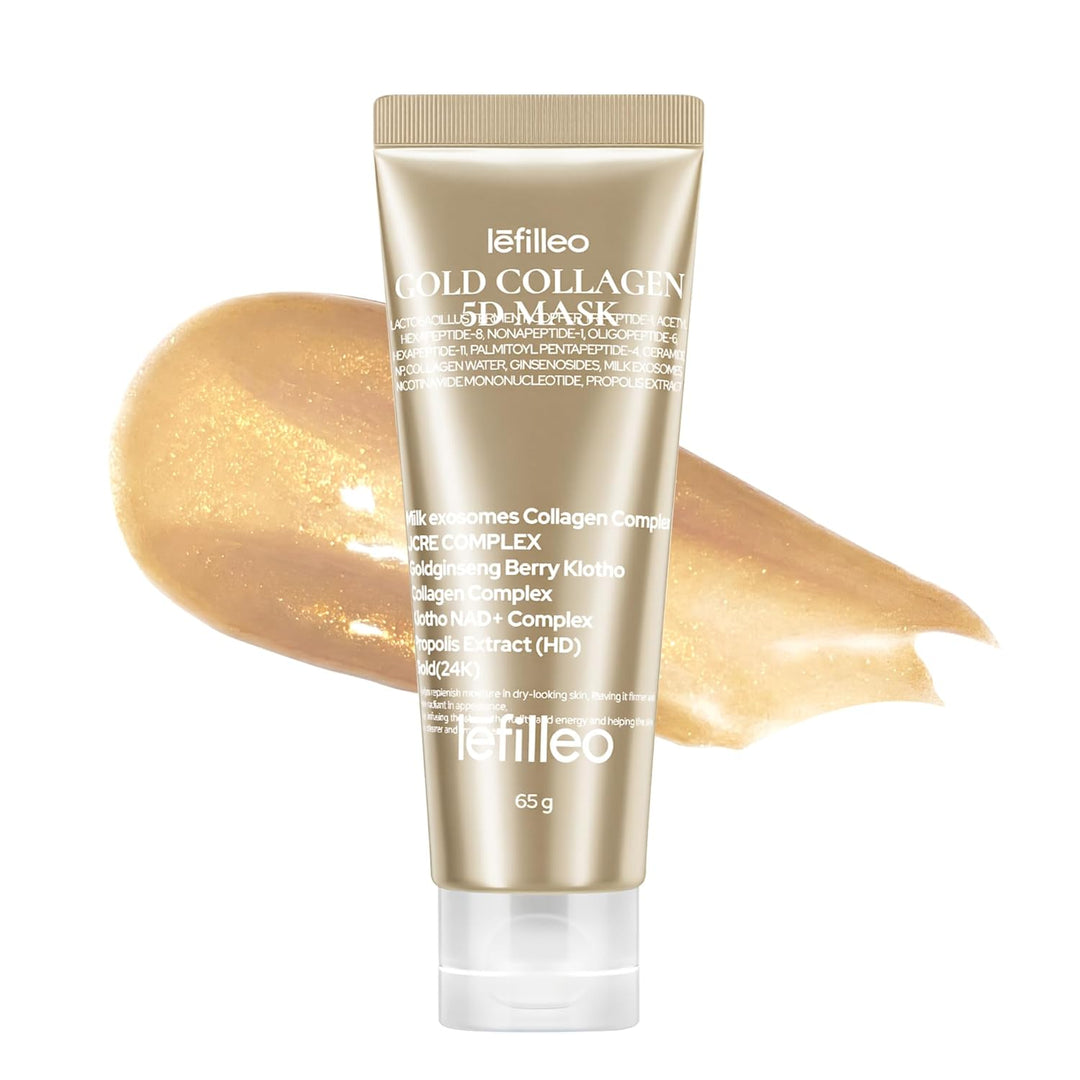 LEFILLEO Mascarilla envolvente 5D de oro de 2.29 onzas (2.29 oz), c...