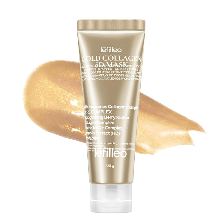 LEFILLEO Mascarilla envolvente 5D de oro de 2.29 onzas (2.29 oz), c...