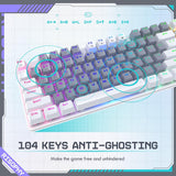RisoPhy Teclado Mecánico Inalámbrico, Modo Triple 2.4G\/USB-C\/Blue...