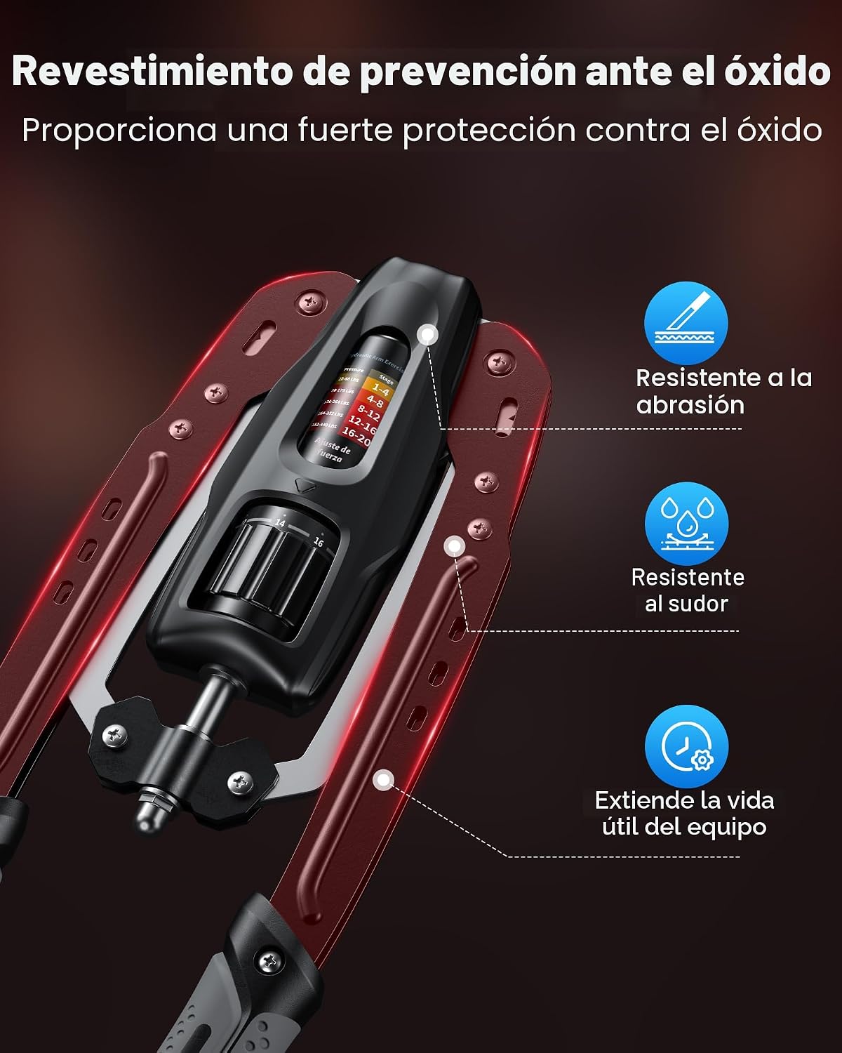 Merach Twister Entrenador de Antebrazos, 22-440 lb Potenciador Hidráulico de Fuerza | Expansor de Pecho Ajustable para Casa, Equipo de Fitness para Entrenamiento de Músculos del Hombro, Fortalecedor de Brazos para Ejercicio