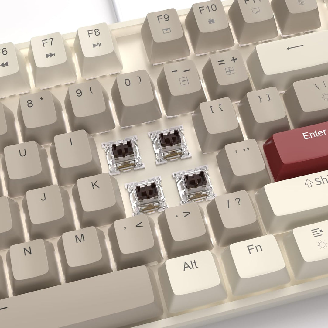 MageGee - Teclado mecánico para juegos 75%, interruptor marrón, ret...