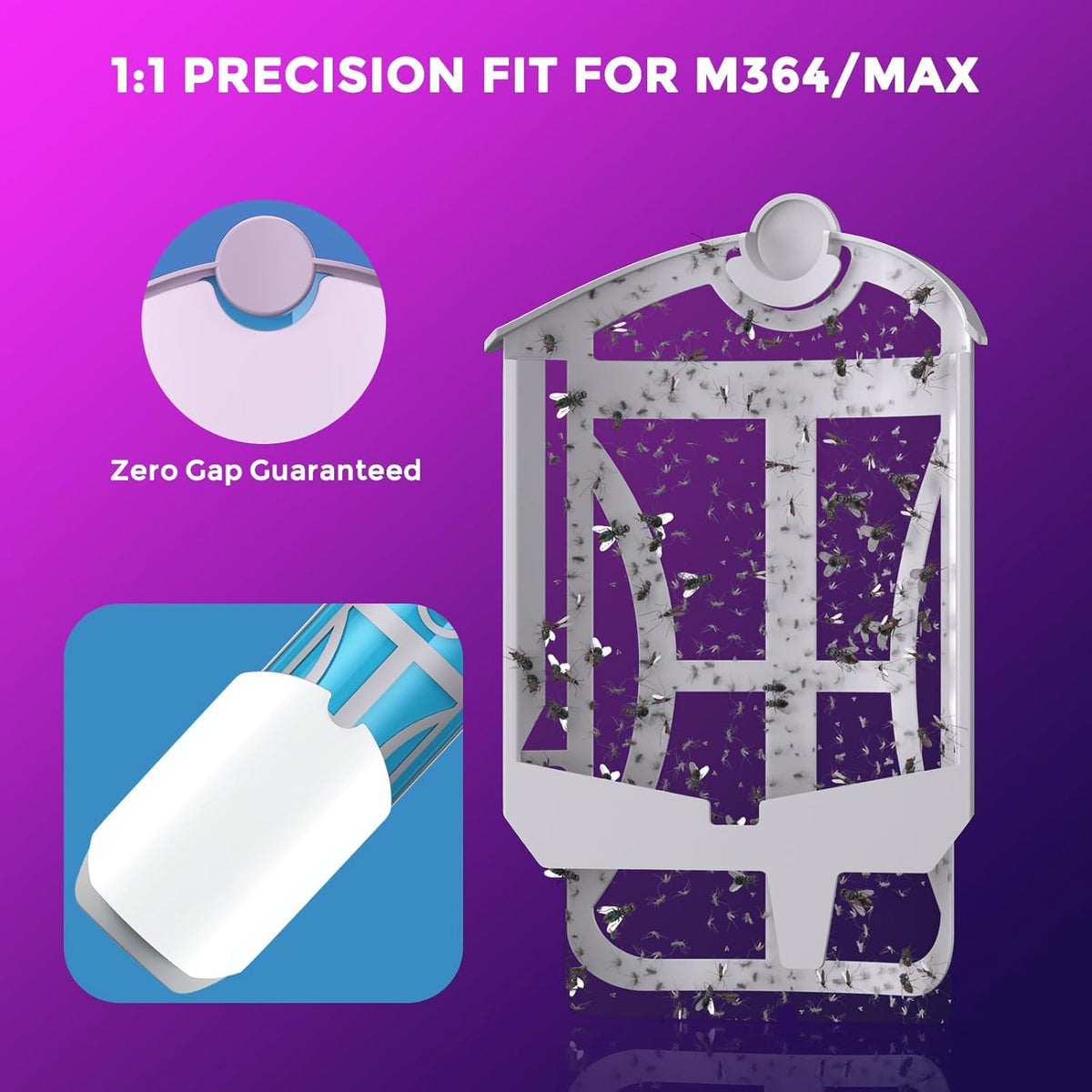 Paquete de 10 repuestos para trampas de insectos voladores, compatibles con trampa para moscas M364 M364A y Max