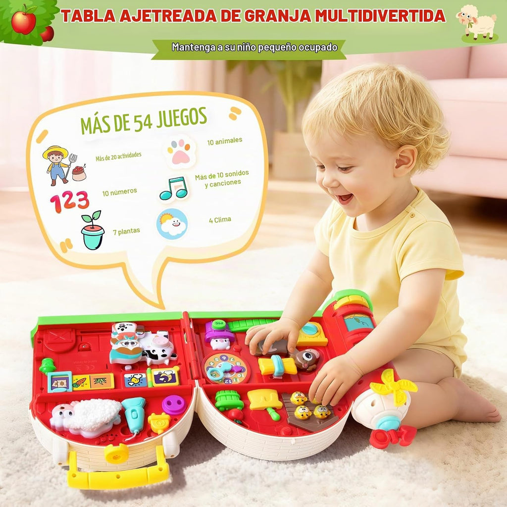 Montessori Busy Board Toys para 1 Year Old, Motor Skills Developmental Toys