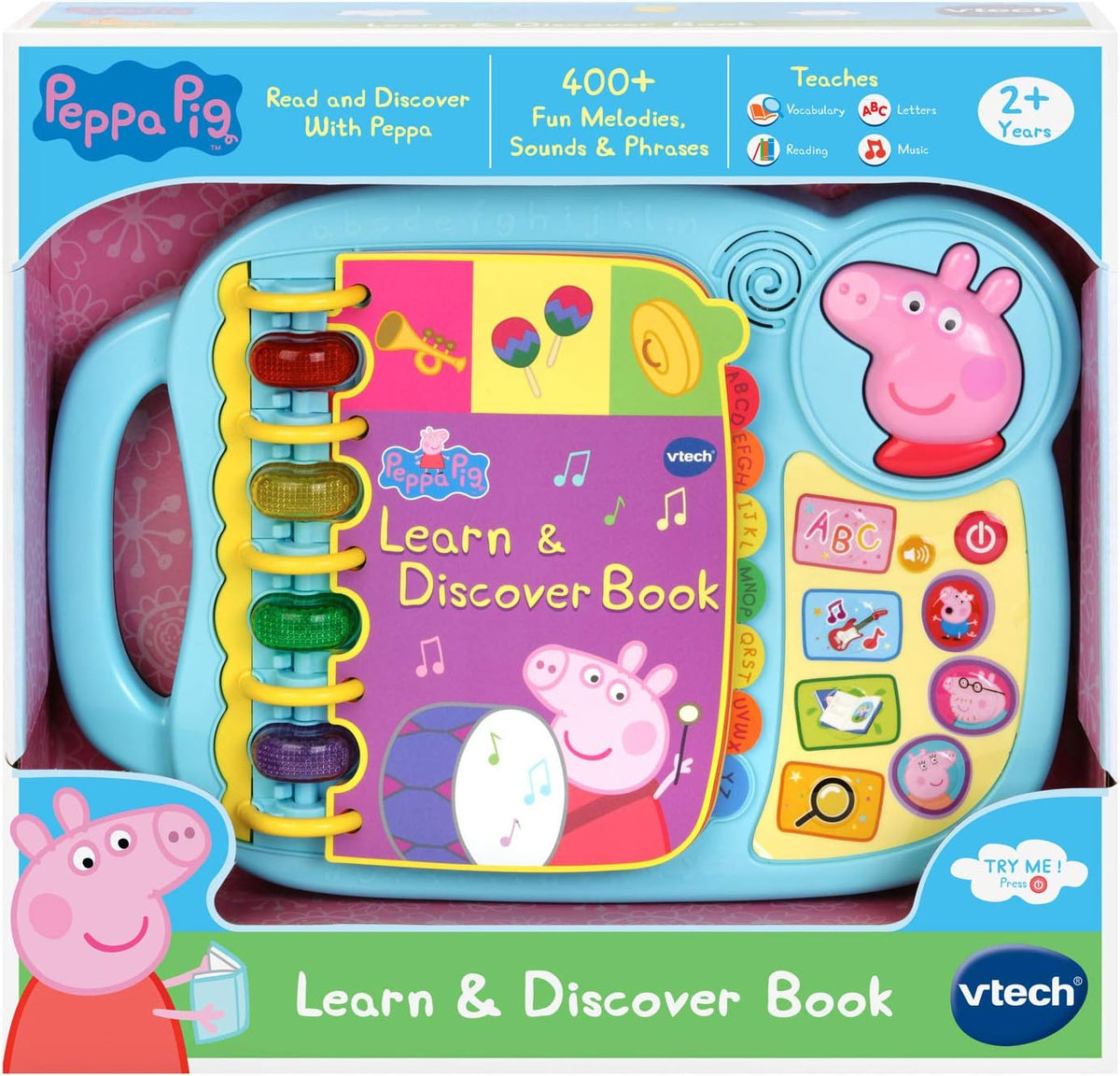 VTech Peppa Pig - Libro de aprendizaje y descubrimiento, color azul