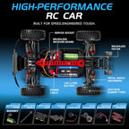 pinkking Auto a control remoto rápido sin escobillas para adultos 1:16 4WD todoterreno 50+ KMH de alta velocidad, camión de control remoto de alta velocidad, impermeable, todo terreno