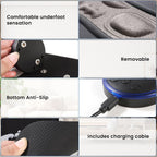 Masajeador de pies portátil, estimulador de circulación recargable con 8 modos, 19 intensidades, 4 almohadillas corporales, diseño ligero para el hogar, viajes, oficina