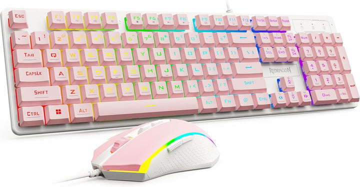 Redragon Combo de teclado y mouse para juegos S107WP actualizados,...