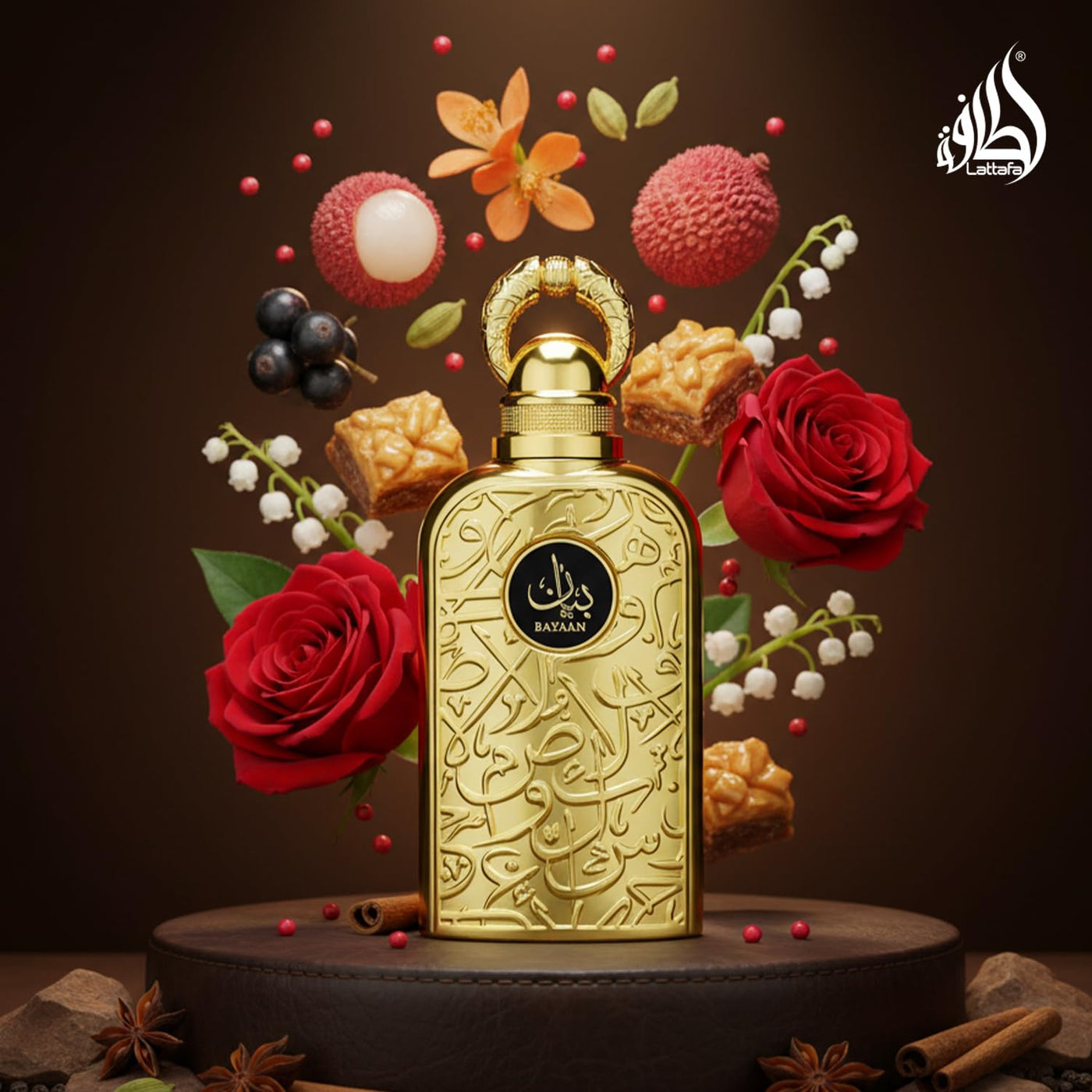 Lattafa Bayaan Eau de Parfum Spray para mujer, 3.4 onzas