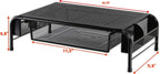 Simple Houseware Base Metálica Elevadora para Monitor de Escritorio con Cajón Organizador, Negro