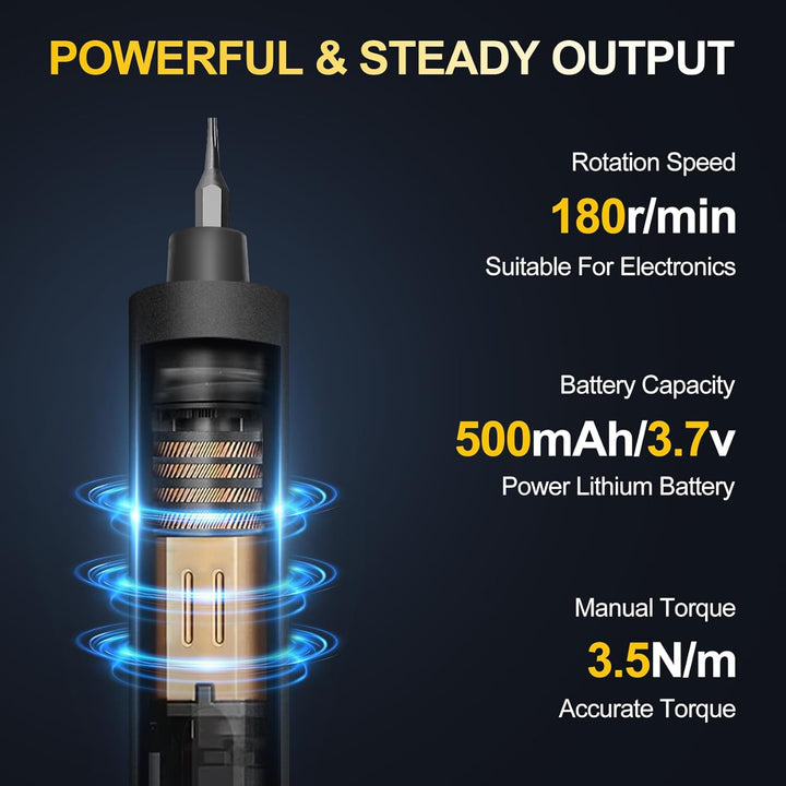 Juego de destornilladores eléctricos de precisión de 3.7 V, mini de...