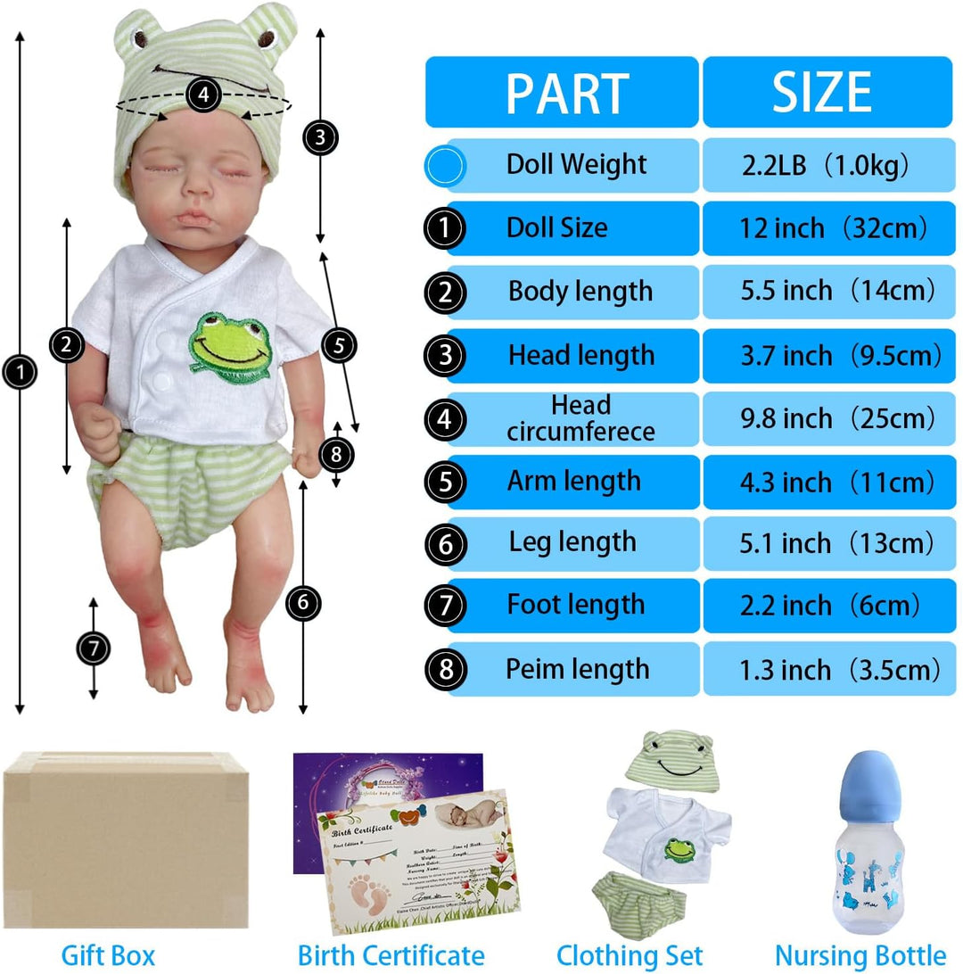 OtardDolls Muñecas de bebé Reborn de silicona de cuerpo completo re...