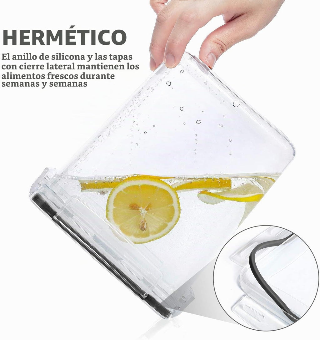 PANTRYSTAR - Recipientes grandes de almacenamiento de alimentos con tapas herméticas de 6.5 litros/5.9 cuartos de galón, para harina, azúcar, suministro para hornear y almacenamiento de alimentos