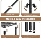 M MZG Estantería de garaje resistente con 6 estantes, estante de almacenamiento ajustable para cocina, lavandería, baño, despensa, capacidad de 2100 libras, color negro, 17.7 x 47.3 x 82.4 pulgadas