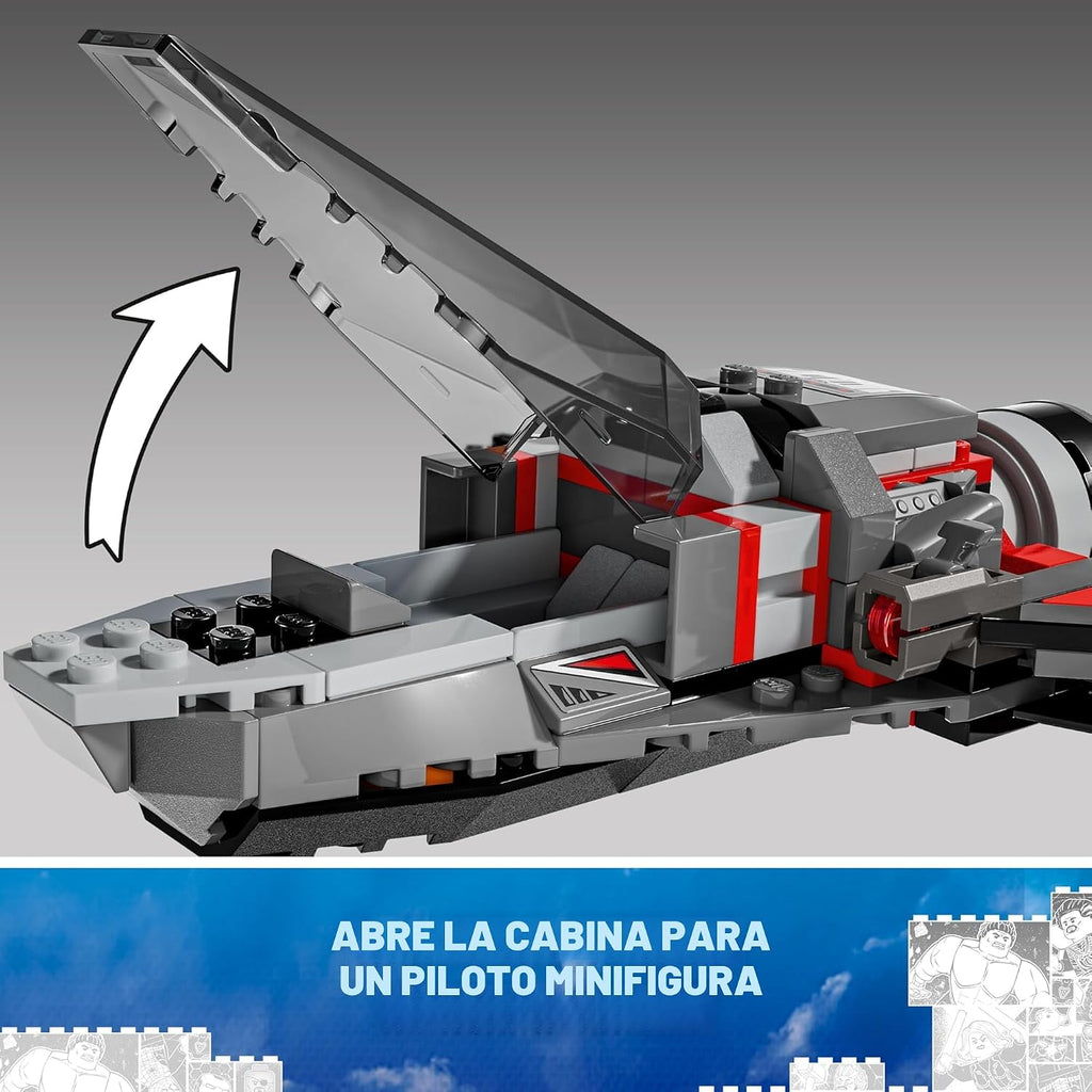 LEGO Marvel - Juego de construcción de batalla de Capitán América contra Red Hulk, juguete de los Vengadores para niños, regalo de cumpleaños para niños y niñas a partir de 7 años, incluye figura de