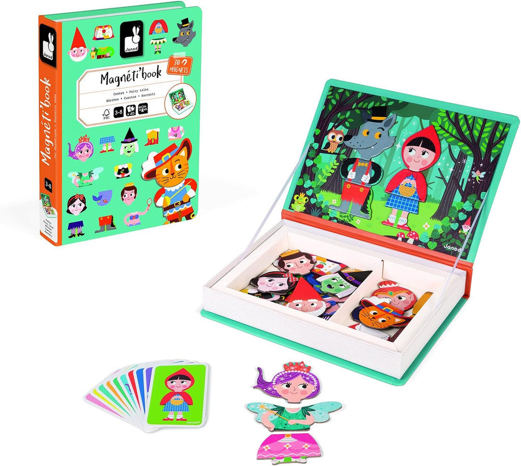 Janod - Magneti'book - Juguete magnético de cuentos de hadas - 40 piezas