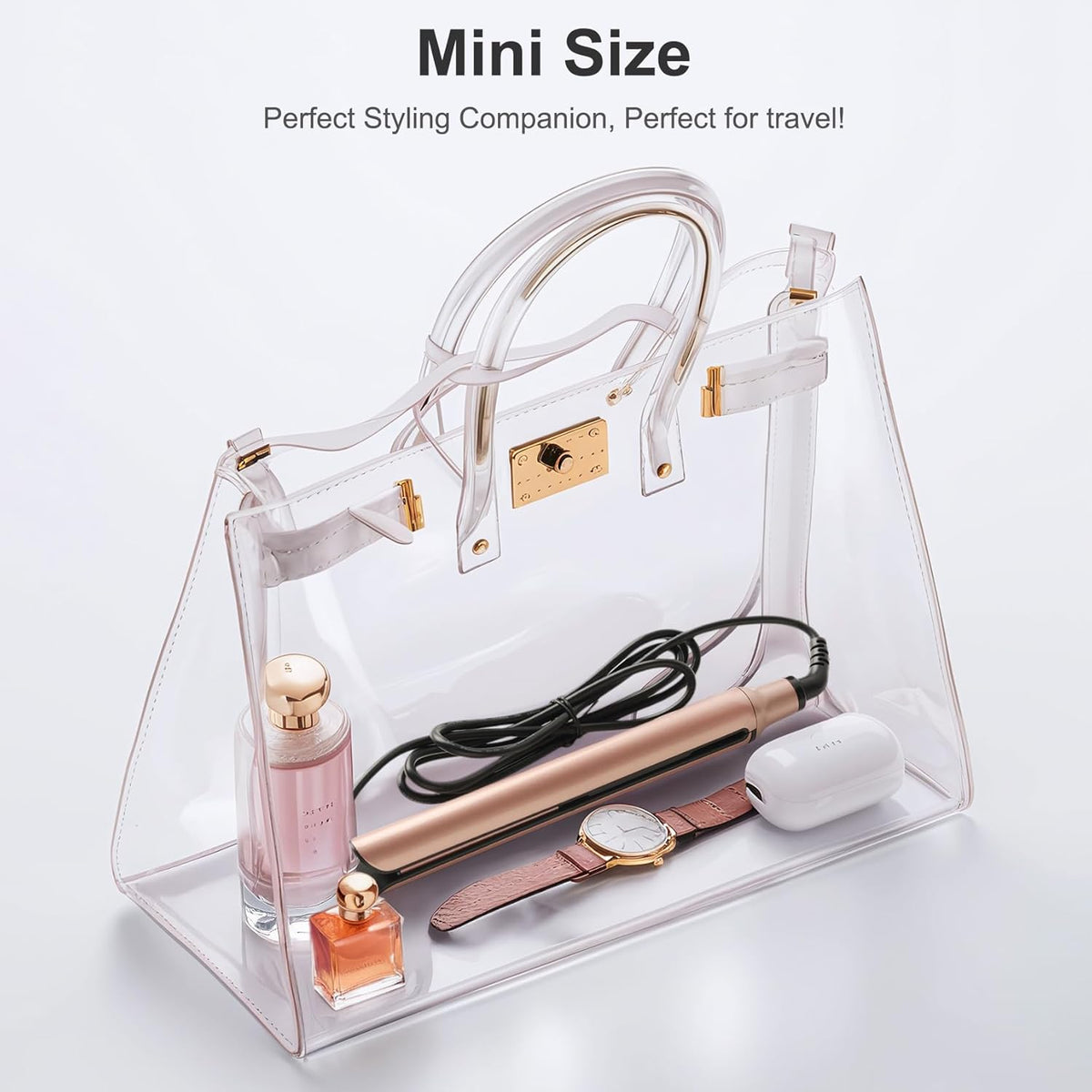Mini plancha plana, mini plancha de pelo de cerámica para cabello c...