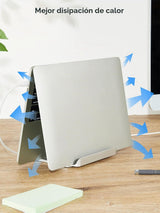 JARLINK Soporte vertical para portátil 2 en 1, base de escritorio d...