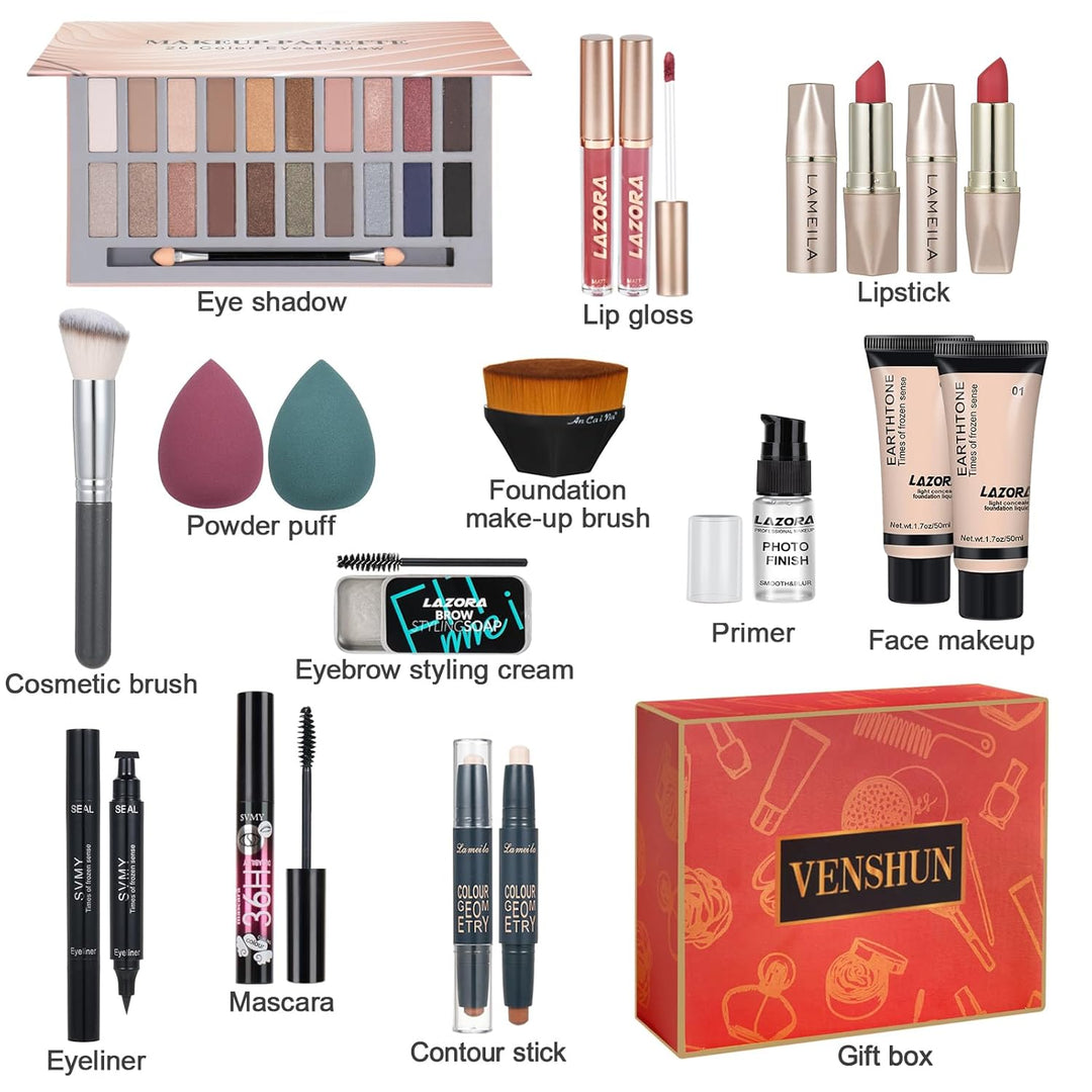 venshun Kit de maquillaje para mujeres, kit completo de maquillaje...