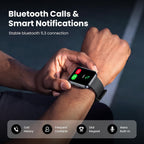 Relojes inteligentes para hombre, Android y iPhone, reloj de seguimiento de actividad física HD de 1.8 pulgadas con Alexa integrado, IP68 impermeable, llamada Bluetooth (respuesta/hace)