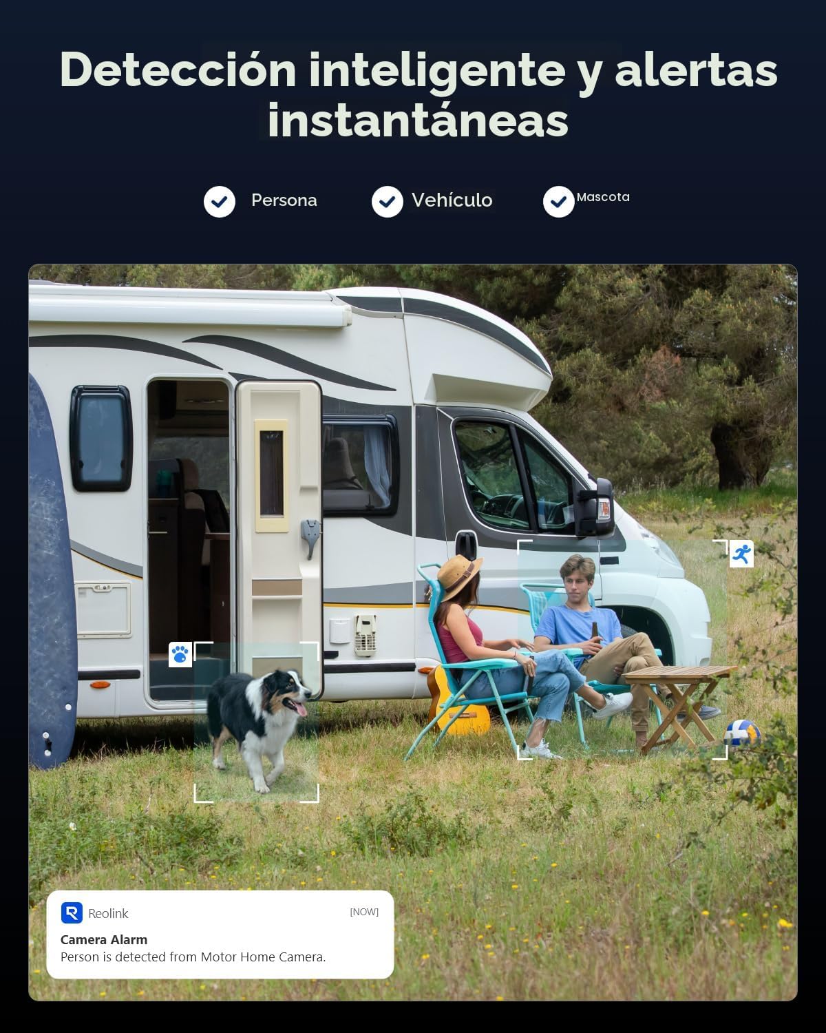 REOLINK Cámara de seguridad celular dual de la lente 4K al aire libre