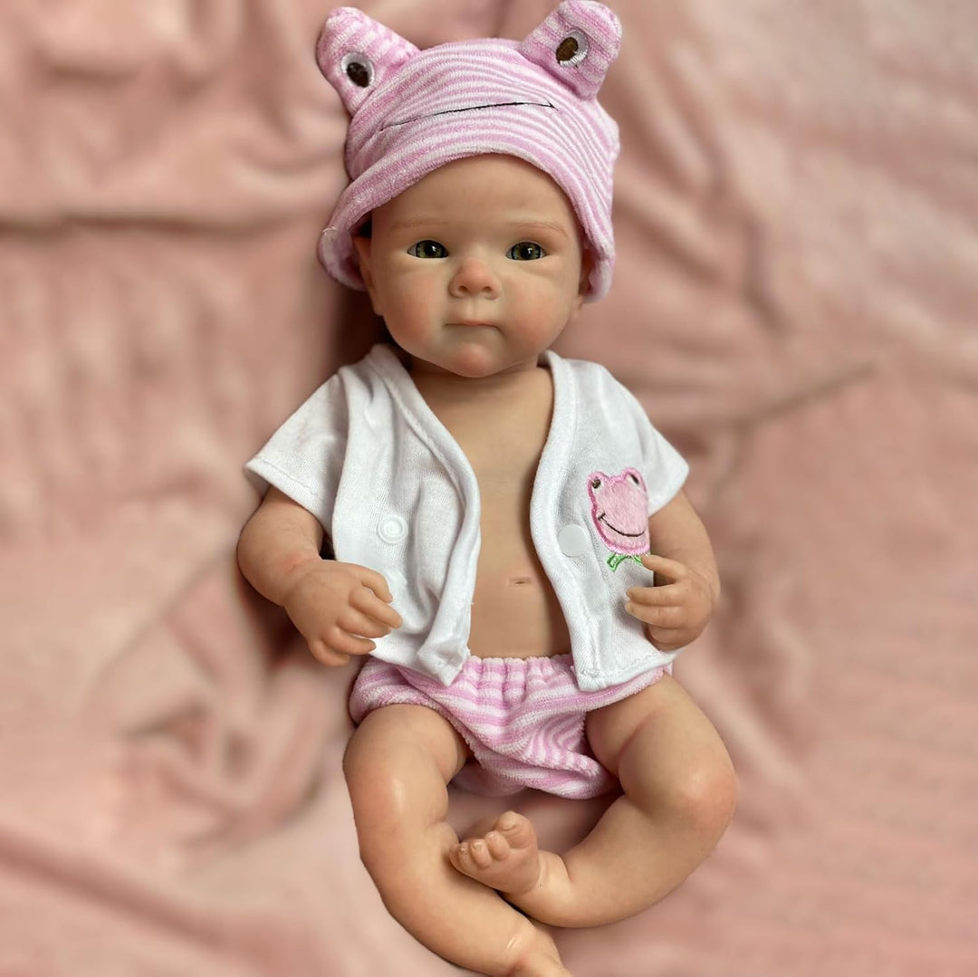 Gileutay Muñeca de silicona de cuerpo completo de 12 pulgadas, muñe...