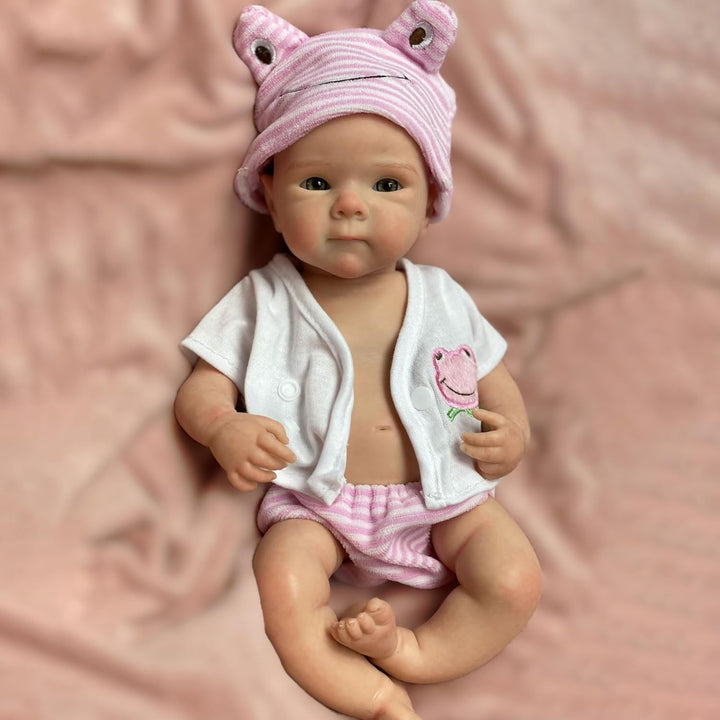 Gileutay Muñeca de silicona de cuerpo completo de 12 pulgadas, muñe...