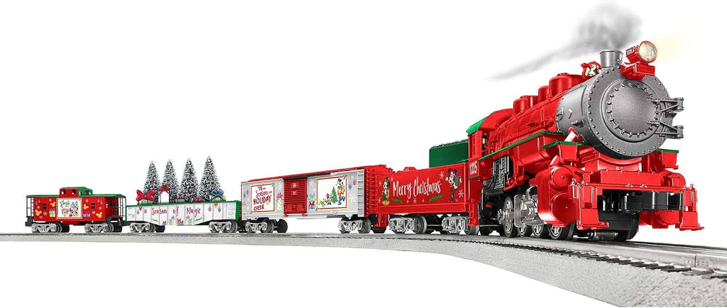 Lionel Disney Christmas LionChief 0-8-0 Set con capacidad Bluetooth, juego de tren modelo eléctrico calibre O con control remoto