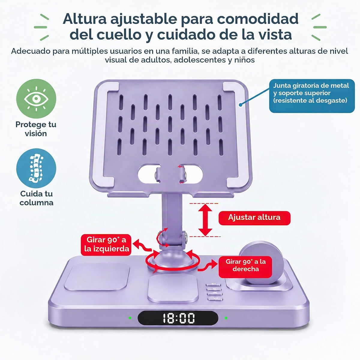 Estación de carga inalámbrica para dispositivos Apple, solo para carga de