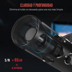 FIFINE XLR/USB Micrófono dinámico para podcast de transmisión, micrófono XLR de estudio, micrófono para PC todo en metal con botón de silencio, conector para auriculares, para grabación vocal, voz en