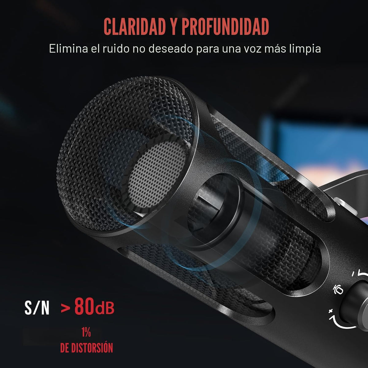 FIFINE XLR/USB Micrófono dinámico para podcast de transmisión, micrófono XLR de estudio, micrófono para PC todo en metal con botón de silencio, conector para auriculares, para grabación vocal, voz en