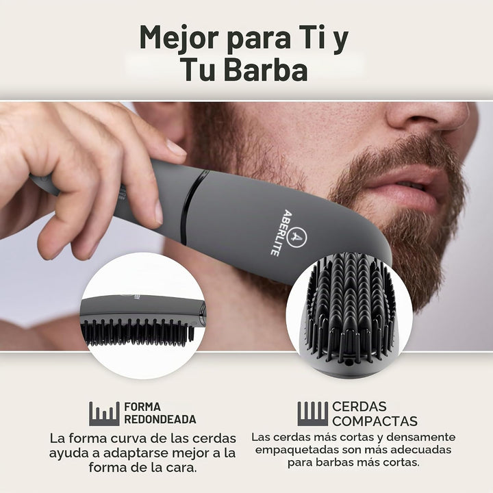 Aberlite Pocket - Plancha compacta para barba para hombre, tecnolog...