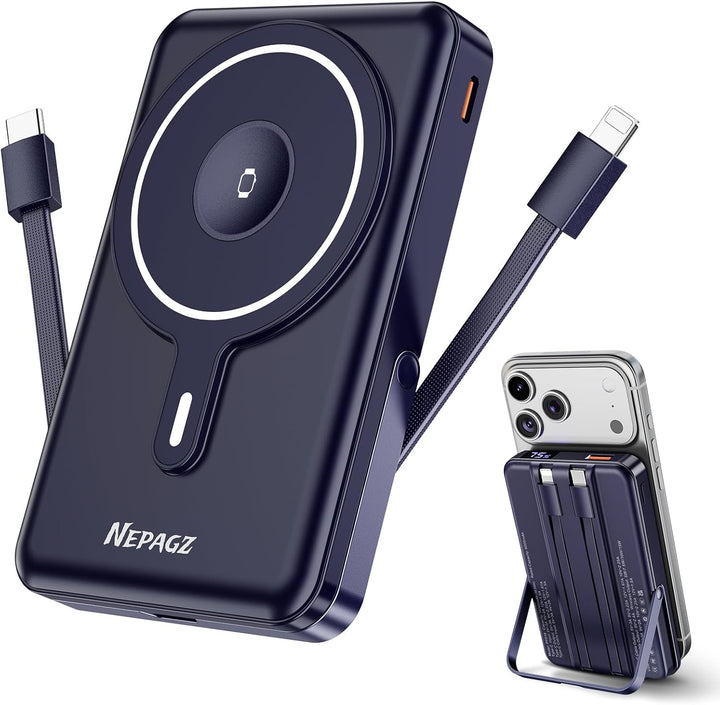 Nepagz Cargador portátil Magsafe, banco de energía magnético de 100...