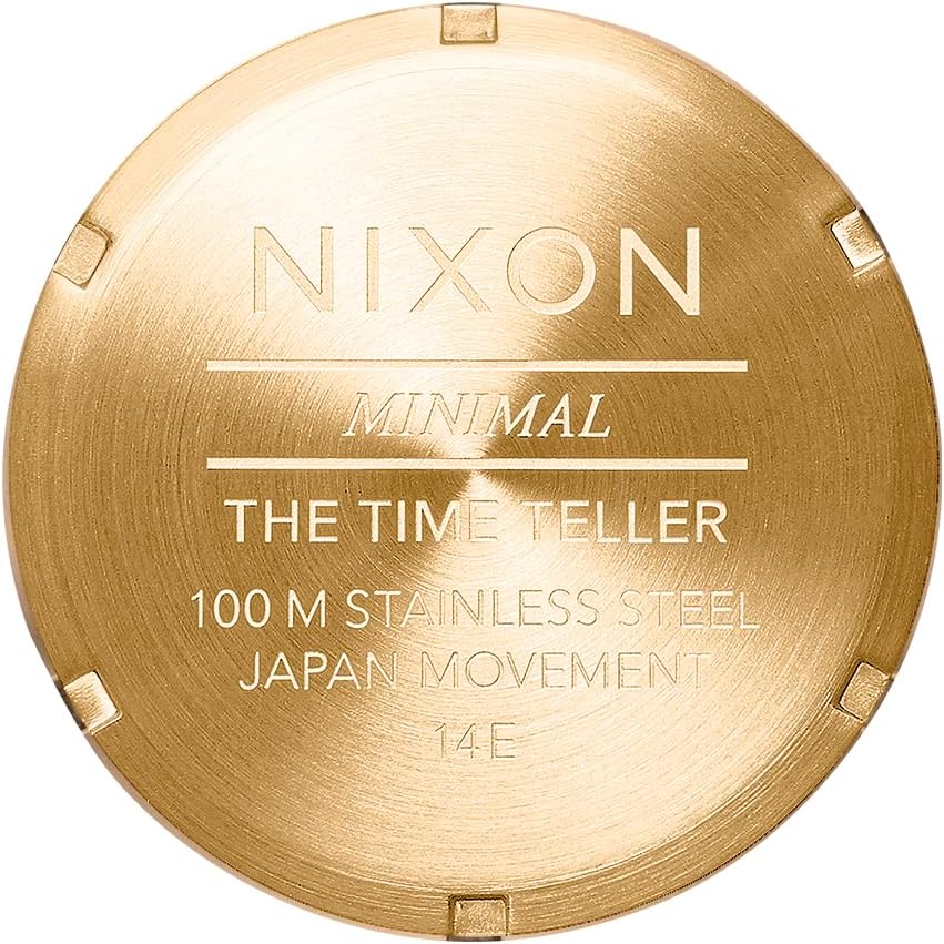 NIXON Time Teller A045 - Reloj analógico de moda para hombre resistente al agua de 100 m (carátula de reloj de 37 mm, correa de acero inoxidable de 19.5 mm-18 mm)