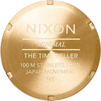 NIXON Time Teller A045 - Reloj analógico de moda para hombre resistente al agua de 100 m (carátula de reloj de 37 mm, correa de acero inoxidable de 19.5 mm-18 mm)