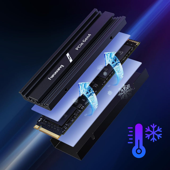 fanxiang SSD NVMe interno de 2TB para juegos de PS5 con disipador d...