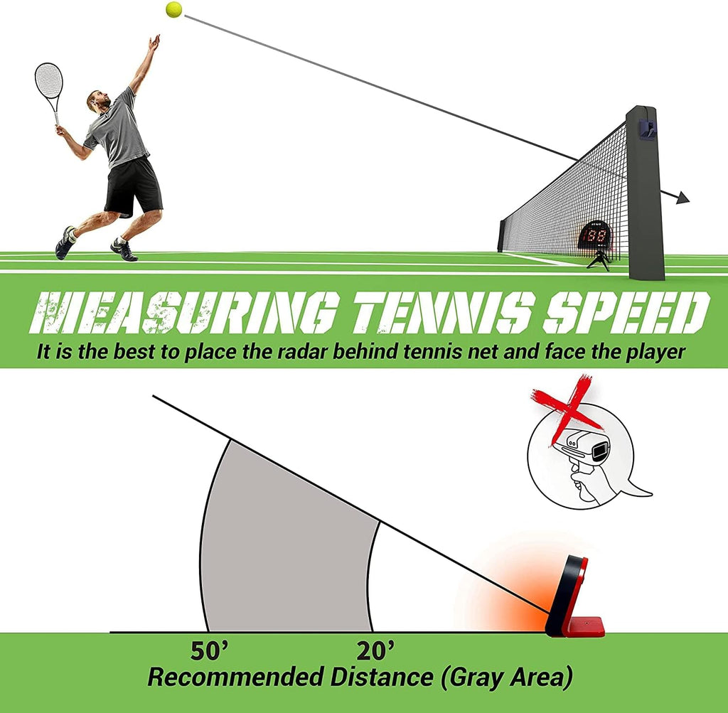 Pistolas de radar de tenis Sensores de velocidad manos libres - Servicio de medición, velocidad de raqueta y pelota, artilugio de alta tecnología y equipo para jugadores de tenis