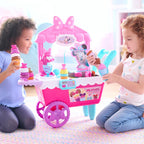 Carrito de helados de Minnie Mouse de Disney Junior Sweets & Treats con sonidos y frases, 40 piezas, juego de simulación, juguetes para niños de 2 años en adelante de Just Play