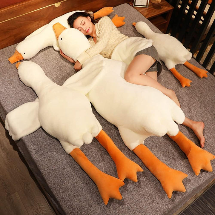 Srutirbo Almohada de ganso gigante blanco de peluche de 63 pulgadas...